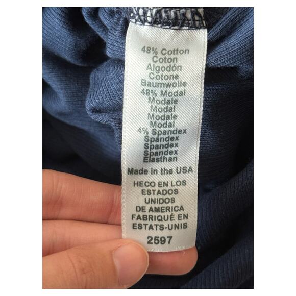 Michael Stars Wren side slit sleeveless body-con midi dress blue size Large L - Picture 6 of 9